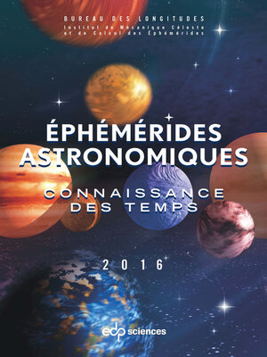 cover image of Ephémérides astronomiques 2016